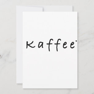 Kaffee - minimalistic typography card
