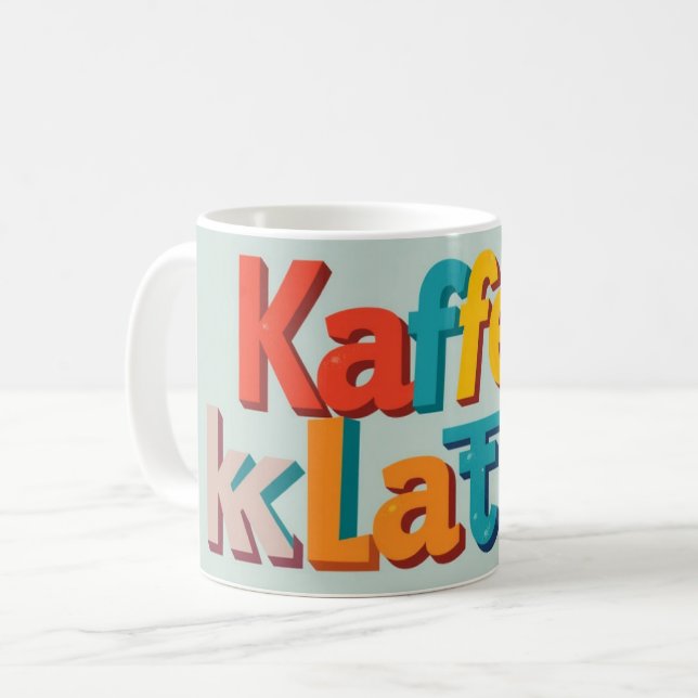 Kaffeeklatsch Personalized German Coffee Social Mug (Front Left)