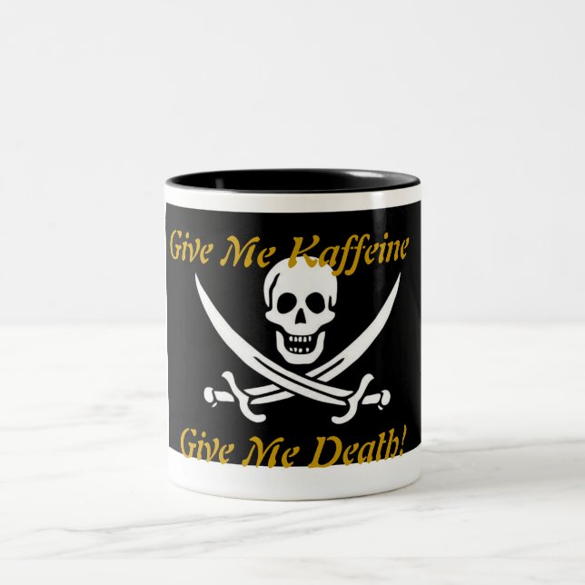 Kaffeine Pirate Two-Tone Coffee Mug (Center)