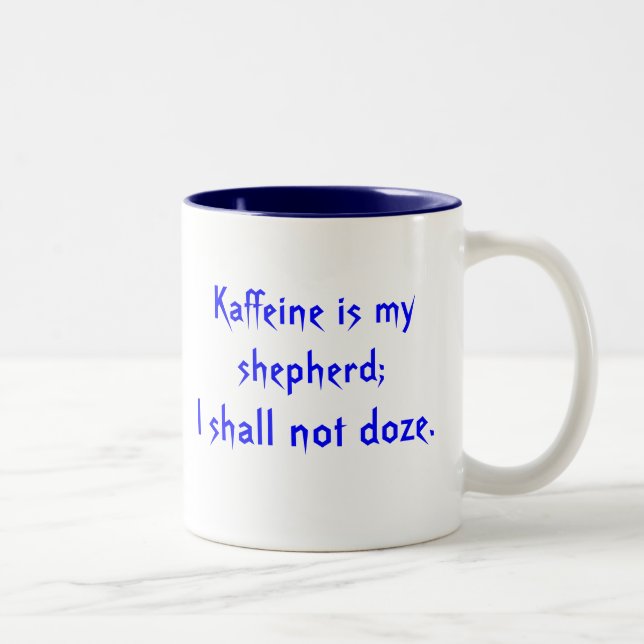 Kaffeine Prayer Two-Tone Coffee Mug (Right)