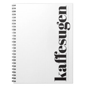 Kaffesugen Black and White Notebook