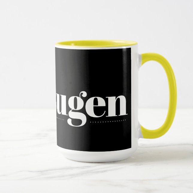 Kaffesugen Black and Yellow Mug (Right)