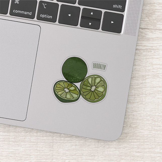 Kaffir lime cartoon illustration (Detail)