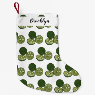 Kaffir lime cartoon illustration small christmas stocking