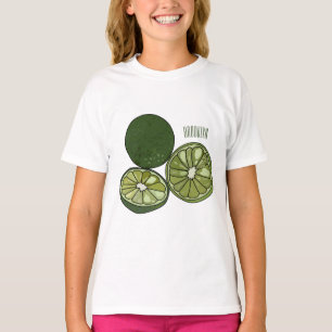 Kaffir lime cartoon illustration T-Shirt