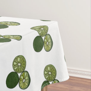 Kaffir lime cartoon illustration tablecloth