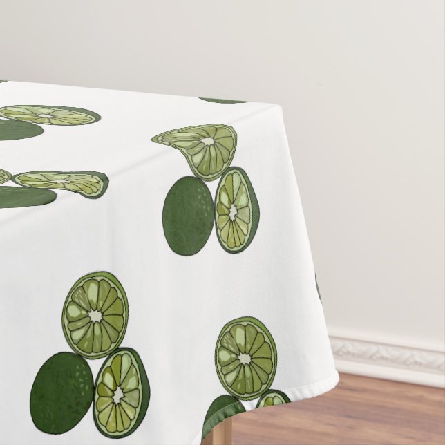 Kaffir lime cartoon illustration tablecloth (In Situ)