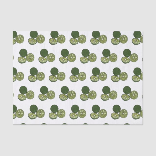 Kaffir lime cartoon illustration tissue paper (Front)