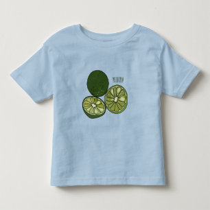 Kaffir lime cartoon illustration toddler t-shirt
