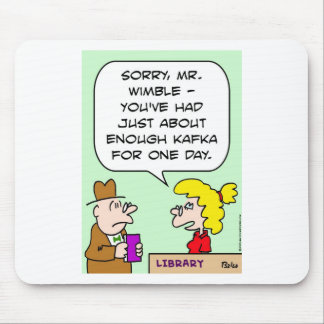 kafka library enough books mouse pad