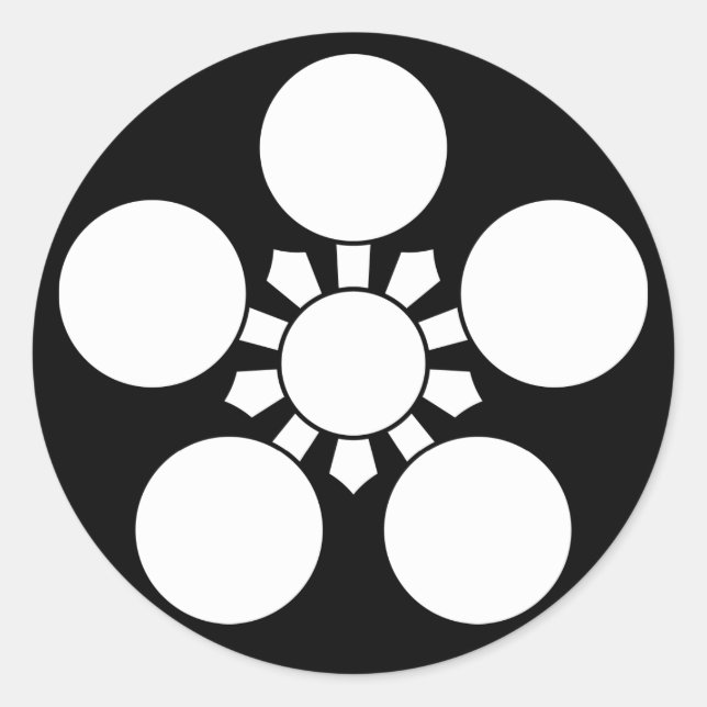 Kaga ume-bachi 1 classic round sticker (Front)