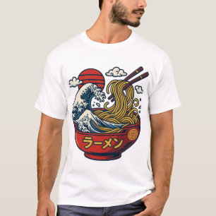 Kaganawa Wave Ramen T-Shirt   Japanese Streetwear 
