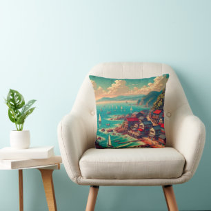 (Kagayaku Umibe) – Shining Seaside Throw Pillow