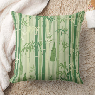 Kagu Bamboo Forest Inspiration Throw Pillow