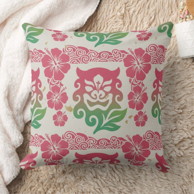 Kagu Shisa Inspiration Throw Pillow (Blanket)