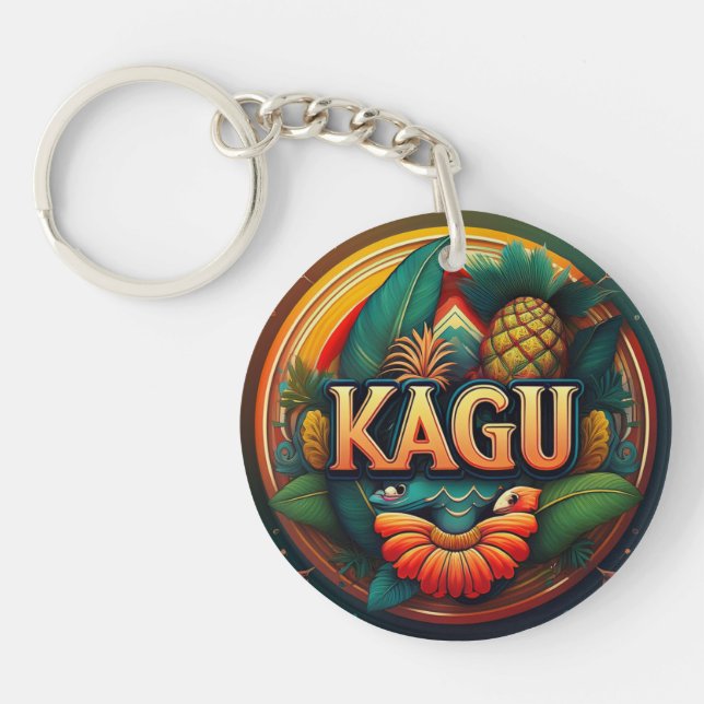 Kagu Yanbaru Deep Forest Keychain (Front)
