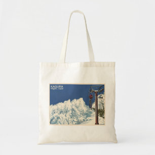 Kagura かぐら Niigata 新潟 Snow  landscape  Tote Bag
