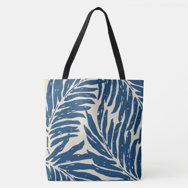 Kahanu Garden Hawaiian Palm Leaves Beach Bag (Front)