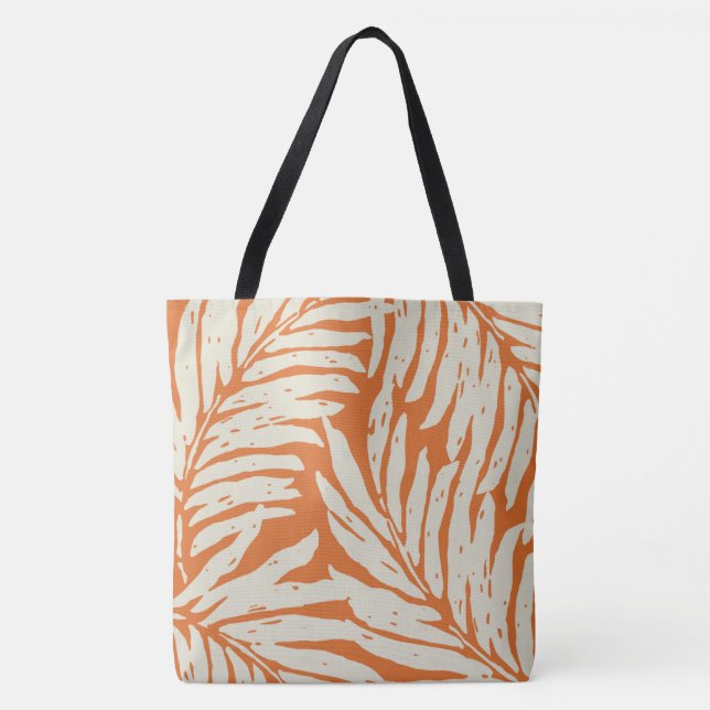 Kahanu Garden Hawaiian Palm Leaves Beach Bag (Front)