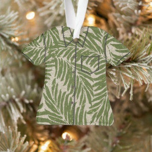 Kahanu Palms Hawaiian Faux Linen Aloha Shirt