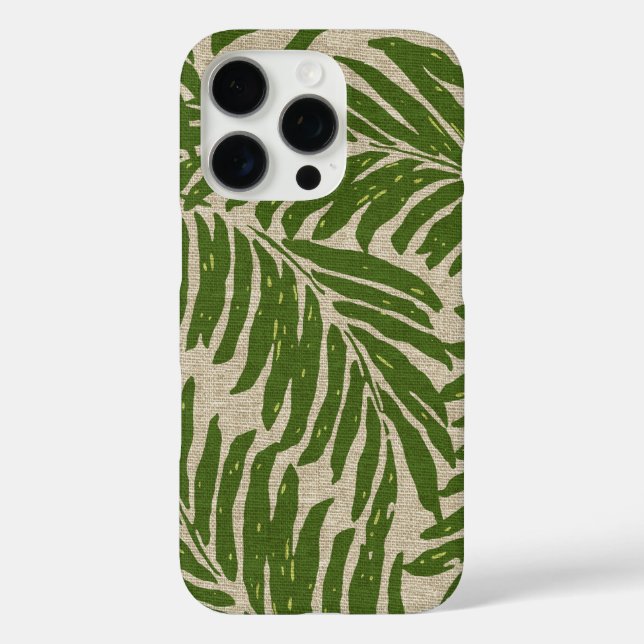 Kahanu Palms Hawaiian Linen Texture Case-Mate iPhone Case (Back)