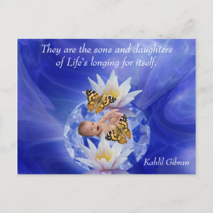 Kahlil Gibran about children Postcard