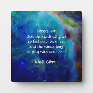 Kahlil Gibran on Earth Plaque
