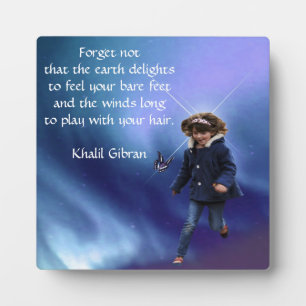 Kahlil Gibran the earth Plaque