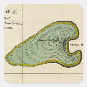 Kahoolawe, Hawaii Square Sticker