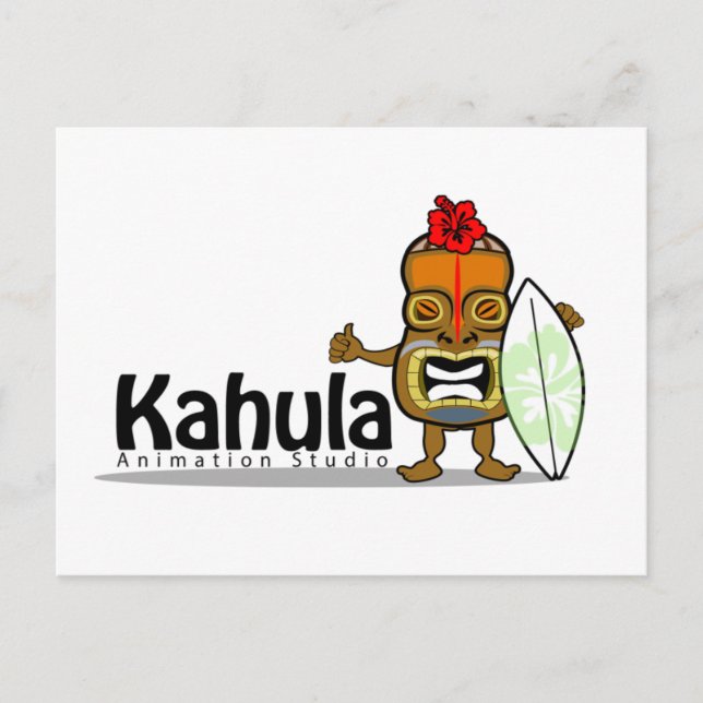 Kahula Animation Tiki Man Postcard (Front)