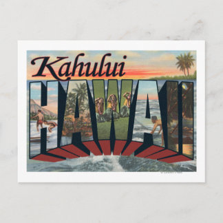 Kahului, Hawaii - Large Letter Scenes Postcard