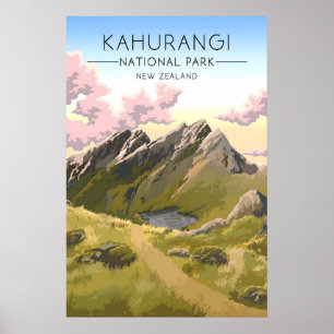 Kahurangi National Park New Zealand Travel Poster