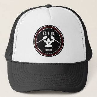 Kai Elua Outrigger 2013 | Black Logo with Red Trim Trucker Hat