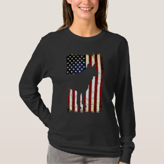 Kai Ken Silhouette American Flag 4th Of July Tora T-Shirt