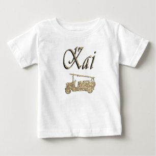Kai Name With Fire Truck, Baby T-Shirt