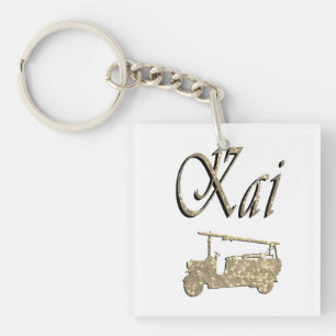 Kai Name With Fire Truck, Keychain