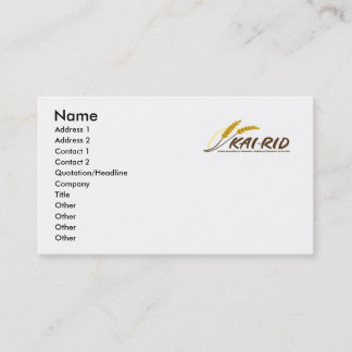 KAI-RID Standard Sized Business Cards