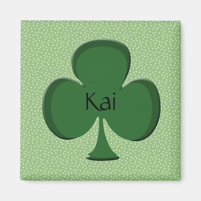 Kai Shamrock Name Magnet (Front)
