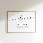 KAIA Minimalist Bridal Shower Welcome  Poster<br><div class="desc">Where simplicity meets sophistication in every stroke,  this minimalist collection exudes elegance. The modern and stylistic font adorns each piece with timeless charm,  making it the perfect choice for weddings,  bridal showers,  baby showers,  and all other occasions where understated beauty reigns supreme.</div>