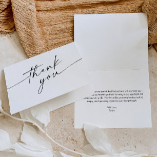 KAIA Minimalist Thank You Folded Card
