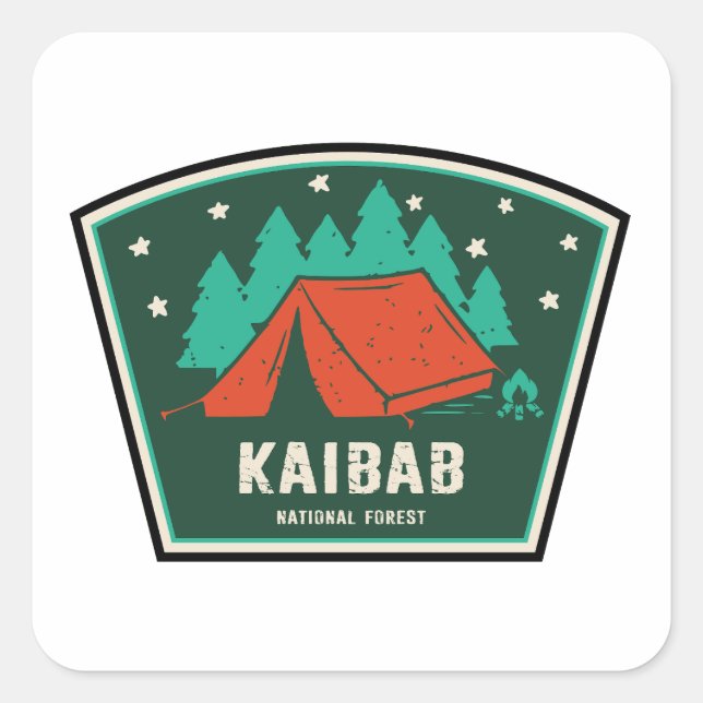 Kaibab National Forest Arizona Camping Square Sticker (Front)