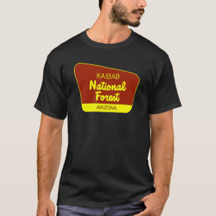 Kaibab National Forest Arizona Retro Sign T-Shirt