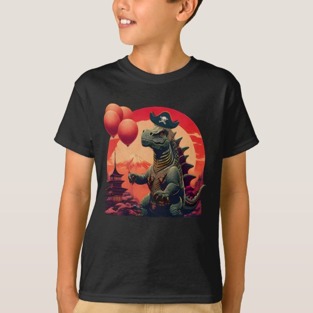 Kaiju Birthday Party Japan Monster Movie T-Shirt (Front)