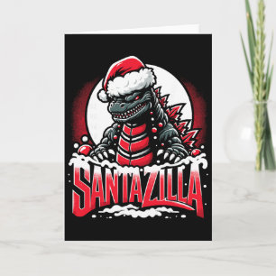 Kaiju Christmas Santazilla Japanese Monster Dinosa Card