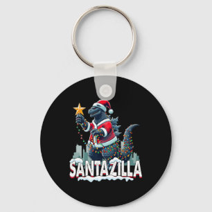 Kaiju Christmas Santazilla Japanese Monster Dinosa Keychain