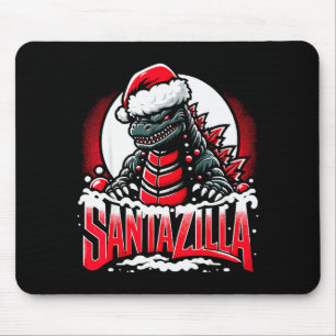 Kaiju Christmas Santazilla Japanese Monster Dinosa Mouse Pad
