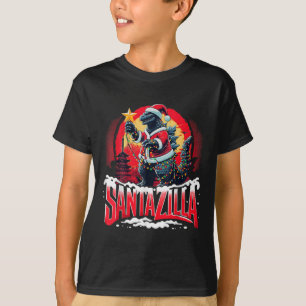 Kaiju Christmas Santazilla Japanese Monster Dinosa T-Shirt