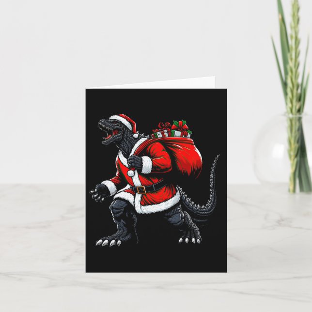 Kaiju Santa Christmas Santazilla Japanese Monster  Card (Front)