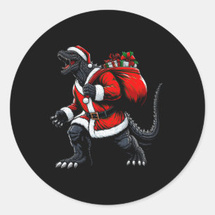 Kaiju Santa Christmas Santazilla Japanese Monster Classic Round Sticker