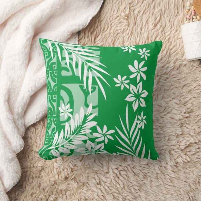 KAILI (Green) Throw Pillow (Blanket)
